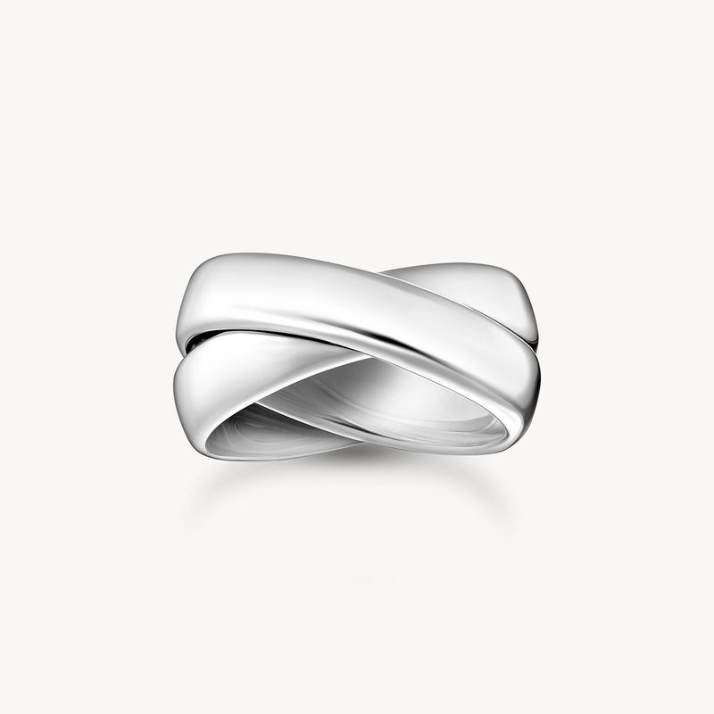Thomas Sabo Ring (62) Duo breit Silber Thomas Sabo Ring (62) Duo breit Silber