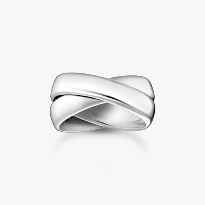 Thomas Sabo Ring (62) Duo breit Silber Thomas Sabo Ring (62) Duo breit Silber