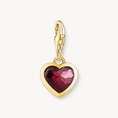 Thomas Sabo Charm-Anhänger Herz Rot vergoldet Thomas Sabo Charm-Anhänger Herz Rot vergoldet