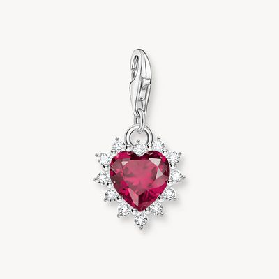 Thomas Sabo Charm-Anhänger Herz mit rotem Stein Silber Thomas Sabo Charm-Anhänger Herz mit rotem Stein Silber