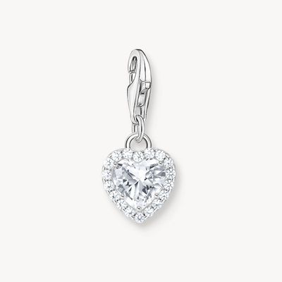 Thomas Sabo Charm-Anhänger Herz Weiß Silber Thomas Sabo Charm-Anhänger Herz Weiß Silber