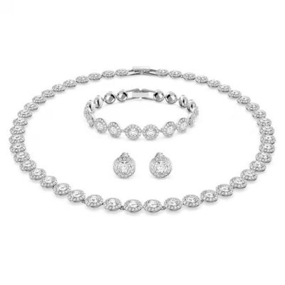 Swarovski Angelic SET Rundschliff, Weiß, Rhodiniert Swarovski Angelic SET Rundschliff, Weiß, Rhodiniert