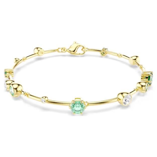 Swarovski Constella Armband Verschiedene Schliffe, Grün, Goldlegierungsschicht Swarovski Constella Armband Verschiedene Schliffe, Grün, Goldlegierungsschicht