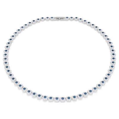 Swarovski Una Angelic Tennis Halskette Rundschliff, Blau, Rhodiniert Swarovski Una Angelic Tennis Halskette Rundschliff, Blau, Rhodiniert
