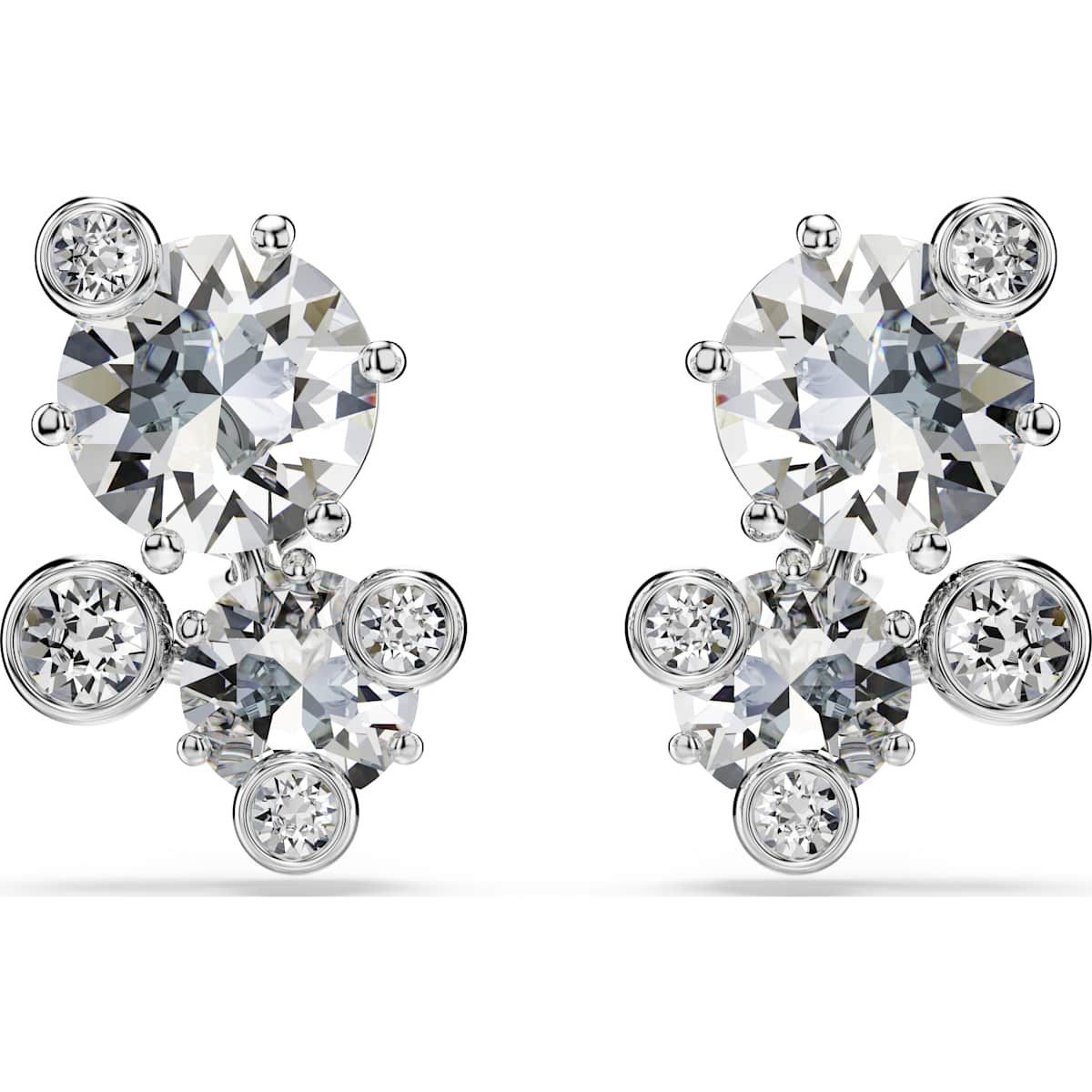 Swarovski  NEU 2025 SOMMER 5732253 Constella Ohrstecker, Rundschliff, Weiß, Rhodiniert