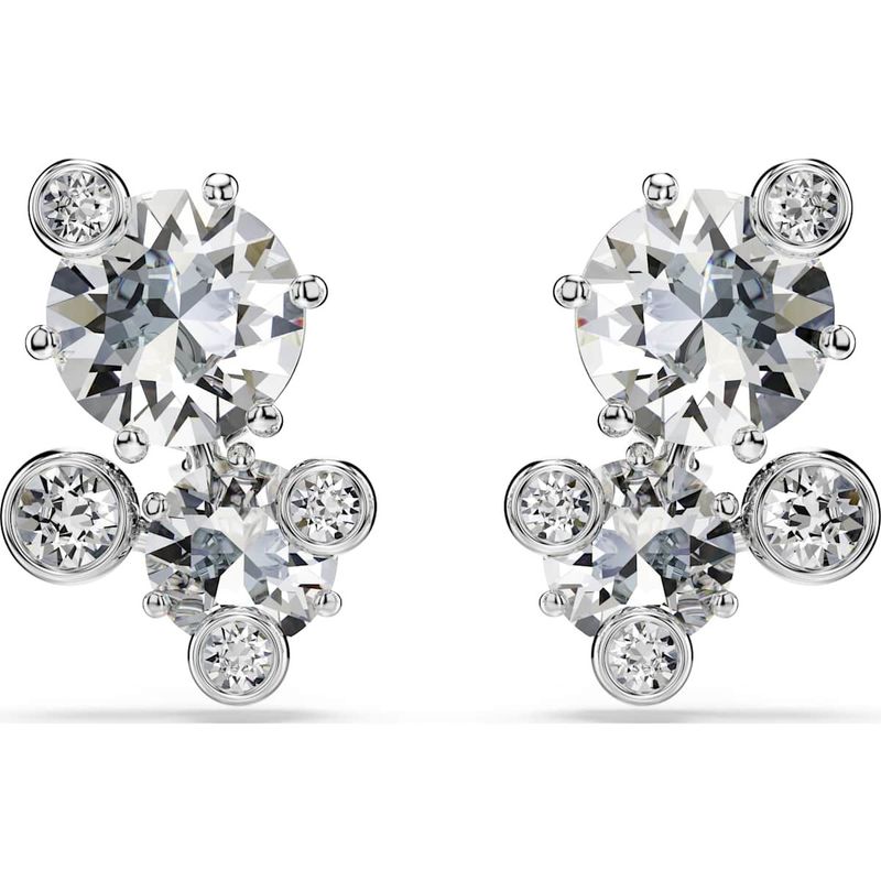 Swarovski  NEU 2025 SOMMER 5732253 Constella Ohrstecker, Rundschliff, Weiß, Rhodiniert