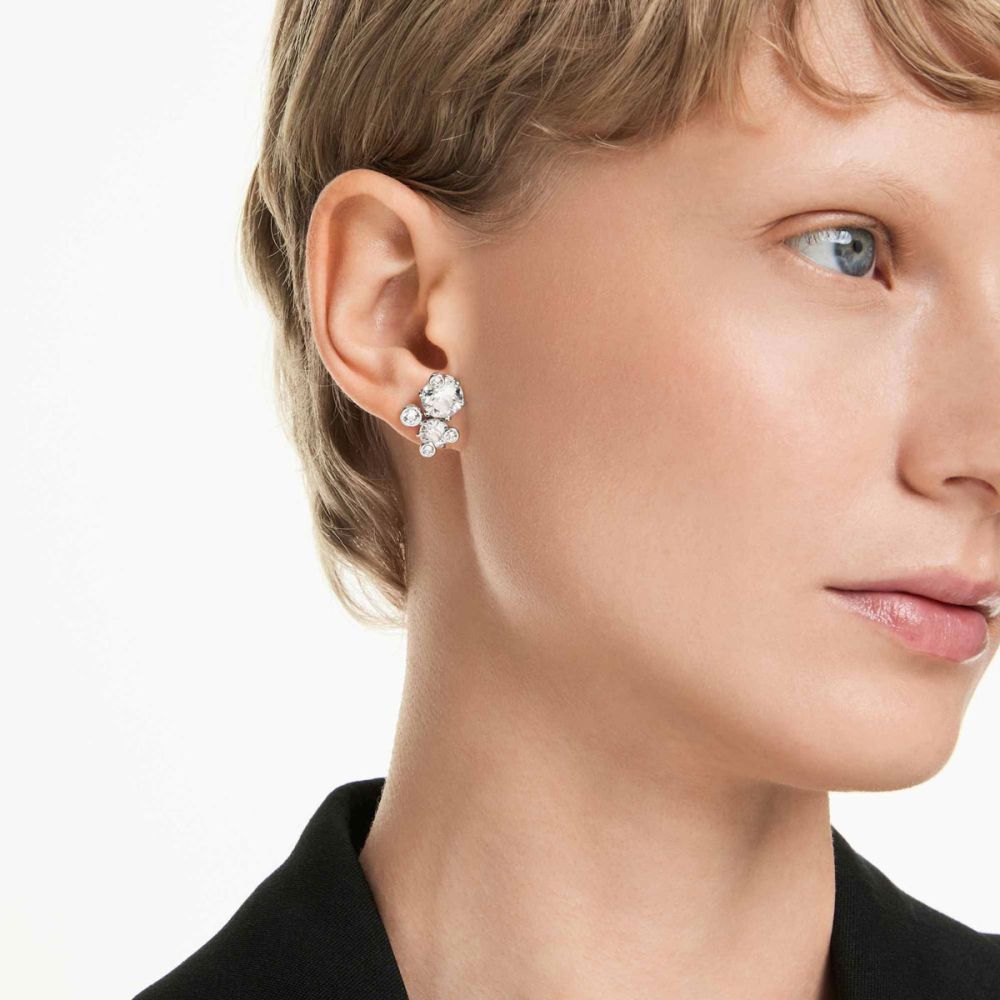 Swarovski  NEU 2025 SOMMER 5732253 Constella Ohrstecker, Rundschliff, Weiß, Rhodiniert