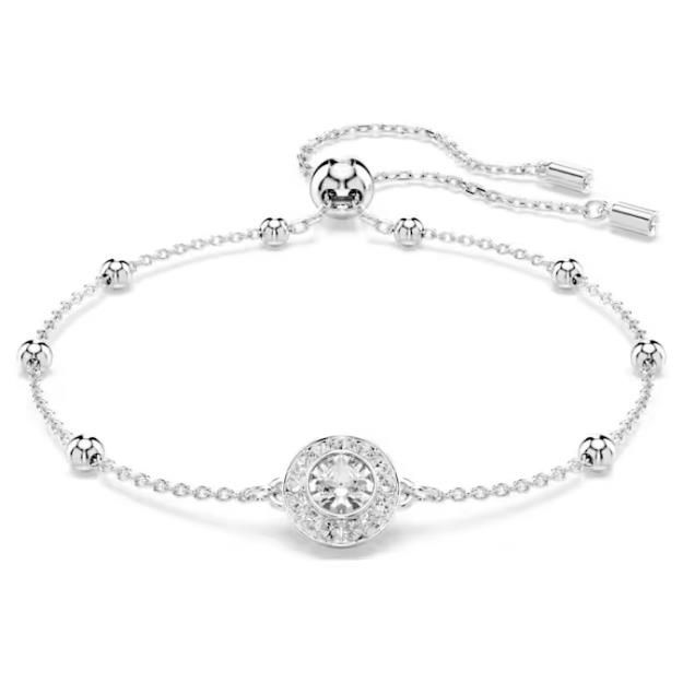 Swarovski Una Angelic Armband Rundschliff, Weiß, Rhodiniert