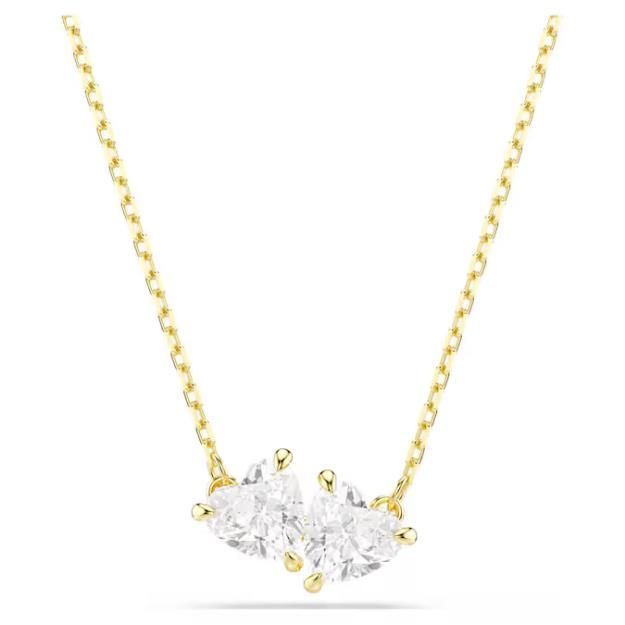 Swarovski Mesmera Attract Halskette Herz, Weiß, Goldlegierungsschicht