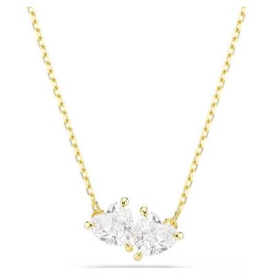 Swarovski Mesmera Attract Halskette Herz, Weiß, Goldlegierungsschicht