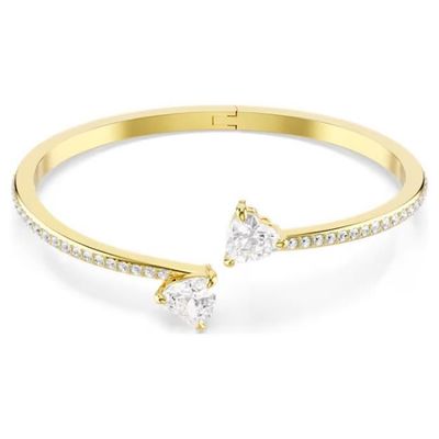 Swarovski Mesmera Attract Armreif Herz, Weiß, Goldlegierungsschicht