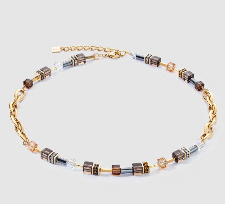 Coeur De Lion Halskette Chunky Chain Halskette gold-braun 4524/10-1116