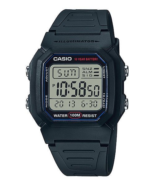 Casio Digitaluhr W-800H-1AVES Schwarz