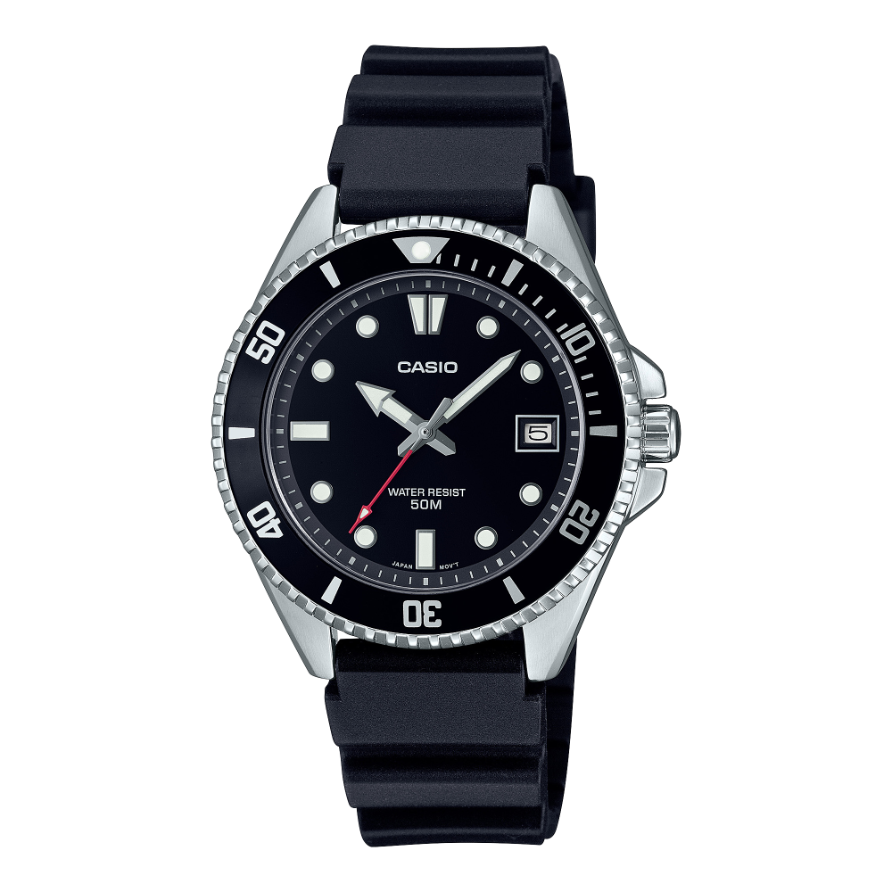 Casio Herrenuhr MDV-10-1A1VEF  Resin Band Schwarz