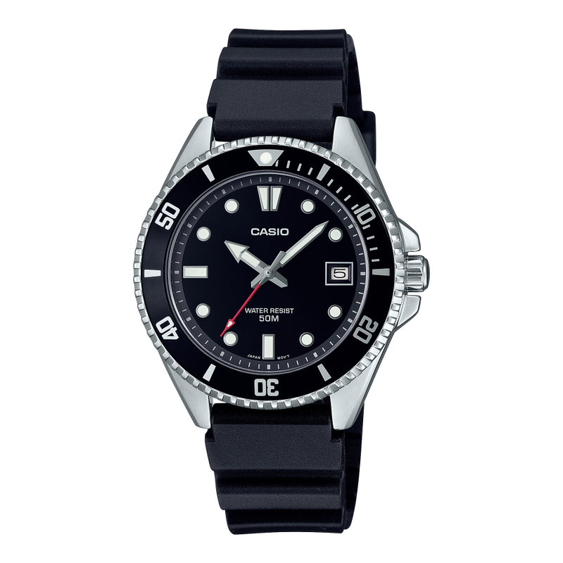 Casio Herrenuhr MDV-10-1A1VEF Resin Band Schwarz Casio Herrenuhr MDV-10-1A1VEF Resin Band Schwarz