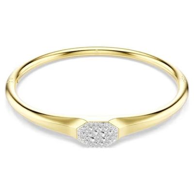 Swarovski Dextera Armreif Rundschliff, Weiß, Goldlegierungsschicht Swarovski Dextera Armreif Rundschliff, Weiß, Goldlegierungsschicht