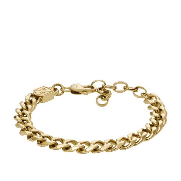 Fossil Gliederarmband Ellis Core Chains Edelstahl goldfarben