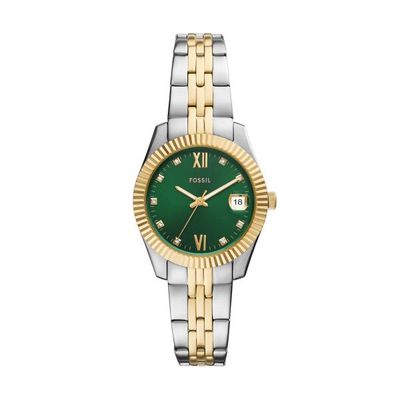 Fossil Uhr Scarlette 3-Zeiger-Werk Datum Edelstahl Bicolor Fossil Uhr Scarlette 3-Zeiger-Werk Datum Edelstahl Bicolor