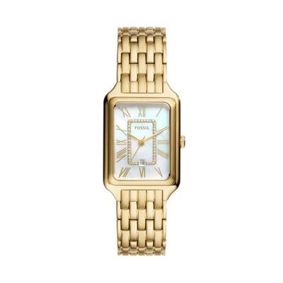 Fossil Uhr Raquel 3-Zeiger-Werk Datum Edelstahl goldfarben Fossil Uhr Raquel 3-Zeiger-Werk Datum Edelstahl goldfarben