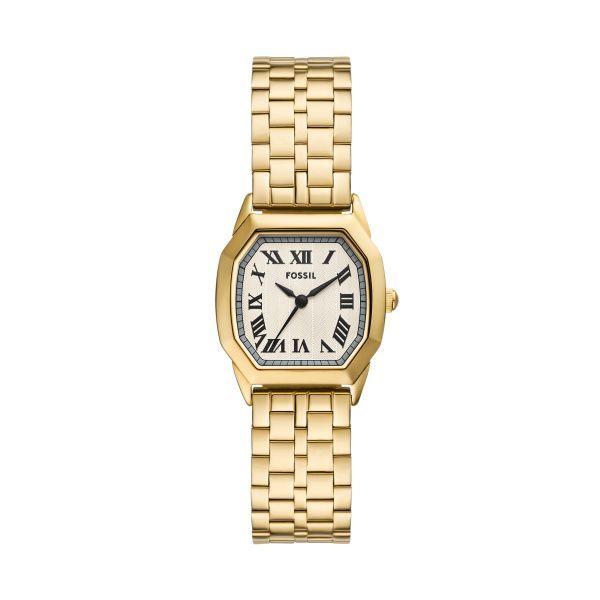 Fossil Uhr Harlow 3-Zeiger-Werk Edelstahl goldfarben