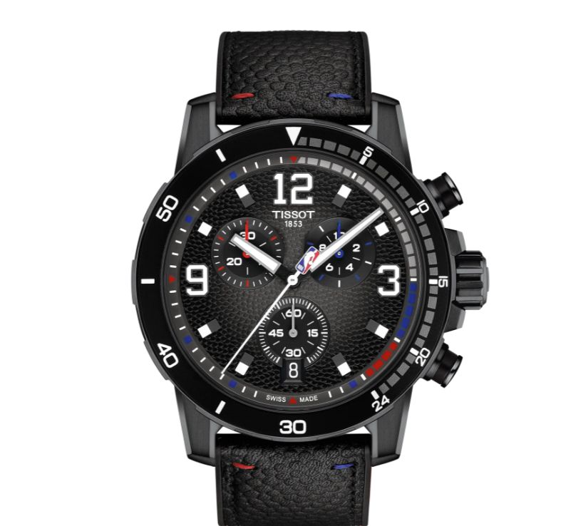 Tissot T1256173706700 Supersport NBA Special Edition 45.5mm Lederband Schwarz Chrono Tissot T1256173706700 Supersport NBA Special Edition 45.5mm Lederband Schwarz Chrono