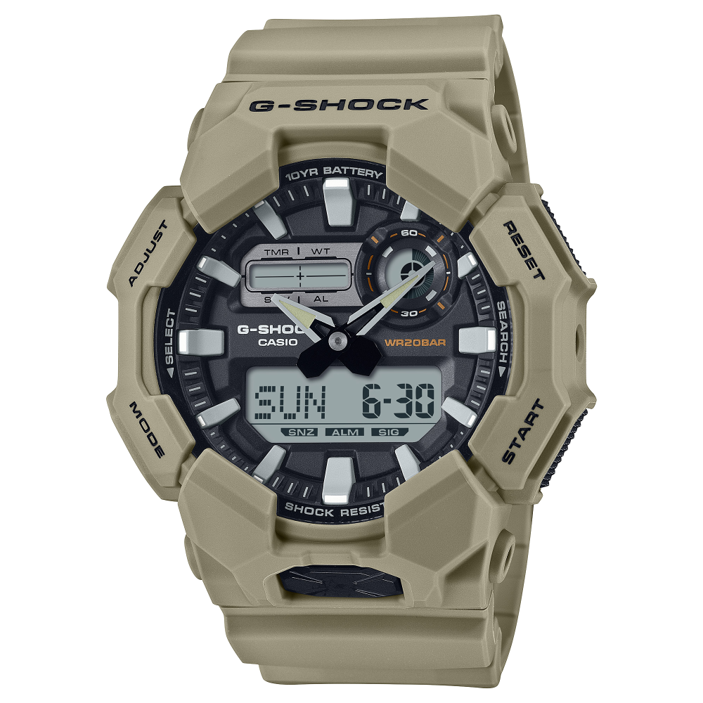 G-Shock GA-010-5AER Digital Analog Sportuhr Braun Beige