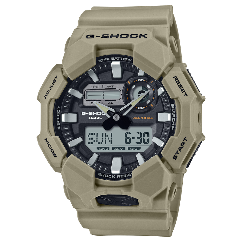 G-Shock GA-010-5AER Digital Analog Sportuhr Braun Beige G-Shock GA-010-5AER Digital Analog Sportuhr Braun Beige