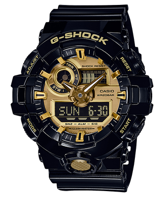 G-Shock GA-710GB-1AER Schwarz Gold Armbanduhr Robust Stossfest Stoppuhr Timer Wasserdicht G-Shock GA-710GB-1AER Schwarz Gold Armbanduhr Robust Stossfest Stoppuhr Timer Wasserdicht