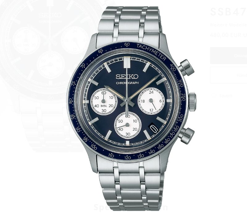 Seiko SSB477P1 Herrenuhr Chronograph Dunkelblau Seiko SSB477P1 Herrenuhr Chronograph Dunkelblau