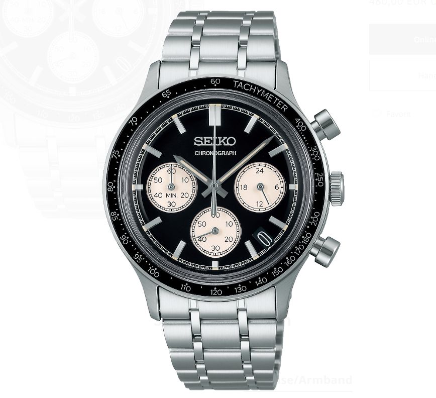 Seiko SSB479P1 Herrenuhr Chronograph Dunkelblau