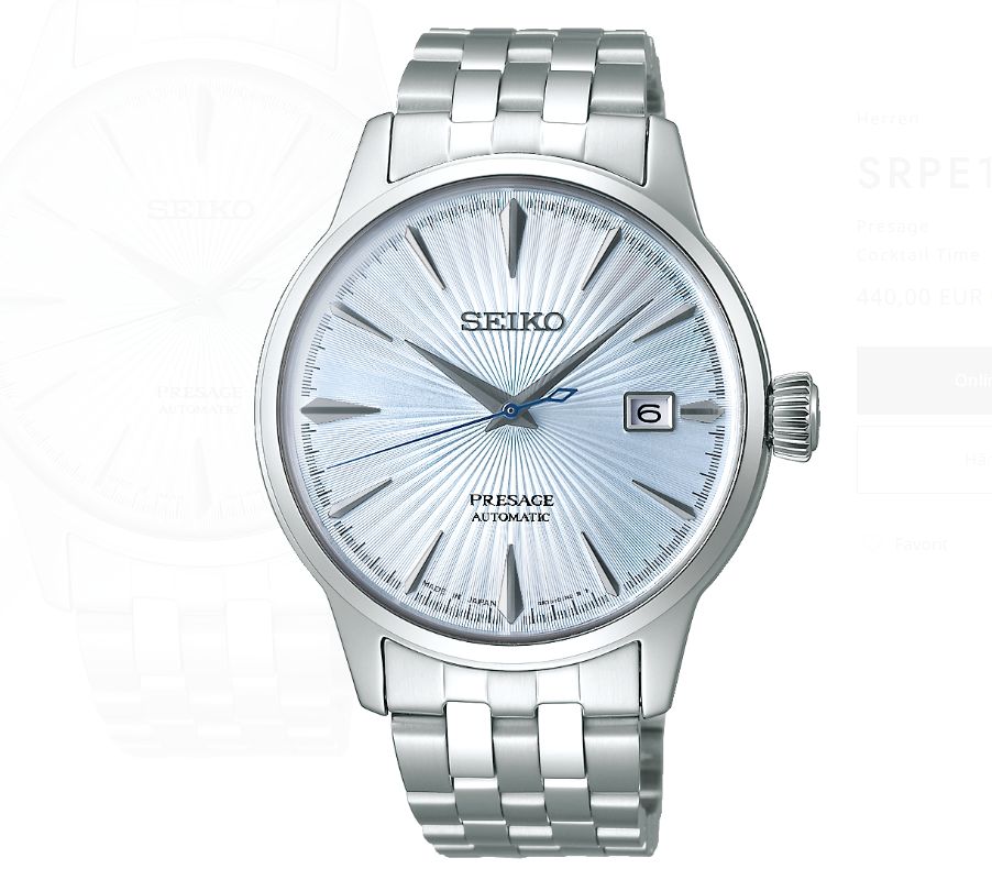 Seiko Presage Cocktail Time Herrenuhr Presage Automatik SRPE19J1
