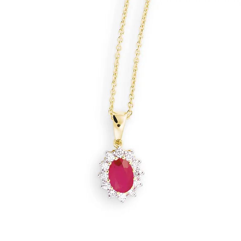 Timeless Anhänger · Gelbgold 585 / Rubin 0,82ct / Brillant 0,21ct H/SI Timeless Anhänger · Gelbgold 585 / Rubin 0,82ct / Brillant 0,21ct H/SI