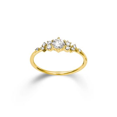 Ring (56) Gelbgold 585 · Brillant 0,25ct + 0,14ct H/SI