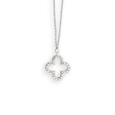 Collier · Weißgold 585 · Diamant 0,05ct H/SI · 42 cm