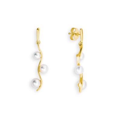 Pendel Ohrstecker Gelbgold 585 · Süßwasserperle · 33 mm Pendel Ohrstecker Gelbgold 585 · Süßwasserperle · 33 mm