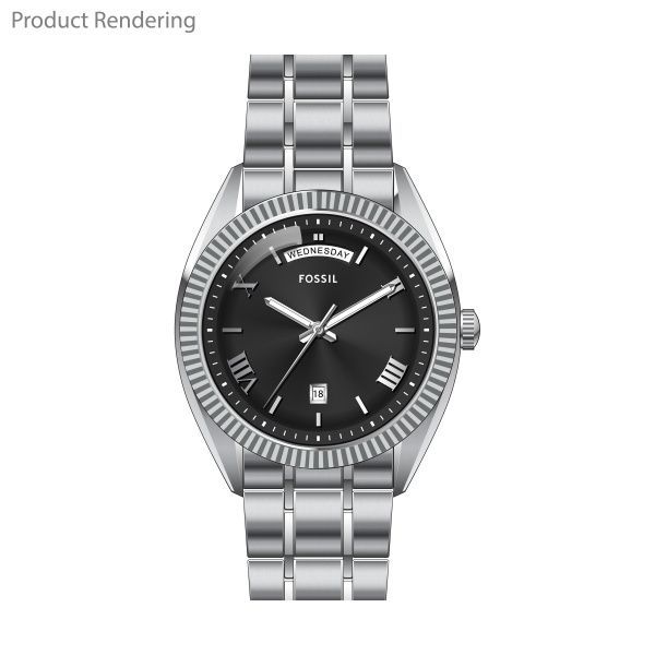 Fossil Uhr Campbell 3-Zeiger-Werk Wochentag Datum Edelstahl Fossil Uhr Campbell 3-Zeiger-Werk Wochentag Datum Edelstahl