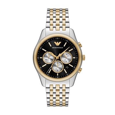 Emporio Armani Herrenuhr Zweifarbiger Chronograph aus Edelstahl Emporio Armani Herrenuhr Zweifarbiger Chronograph aus Edelstahl