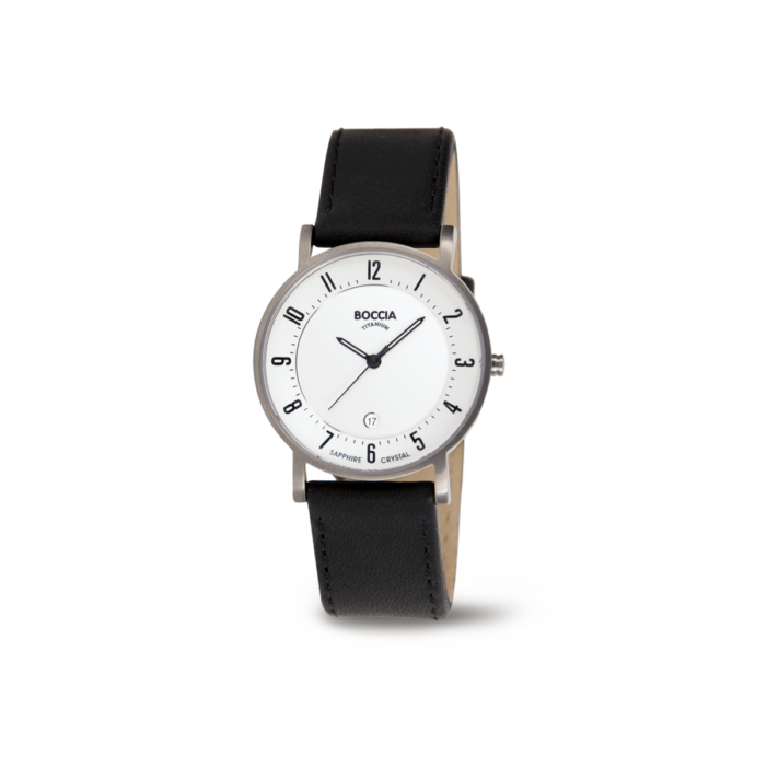 Boccia Damenuhr Slim Titan Schwarz
