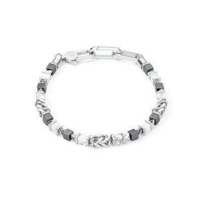 Coeur De Lion Unisex Armband Fusion link chain blau