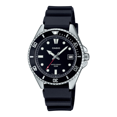 Casio Herrenuhr MDV-10-1A1VEF  Resin Band Schwarz