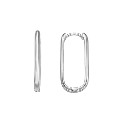 Xenox Basic Creolen Oval Silber