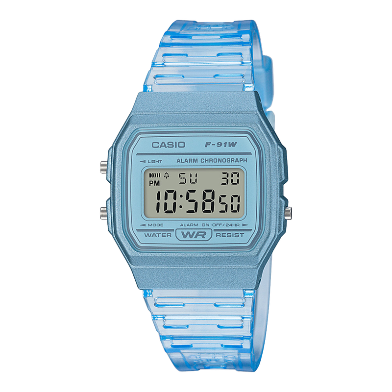 Casio Unisex Digitaluhr F-91WS-2EF Resin Blau
