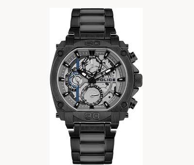 Police Herrenuhr Schwarz Metallband Quarz Uhr PL15472JSB13M Tag Datum Police Herrenuhr Schwarz Metallband Quarz Uhr PL15472JSB13M Tag Datum