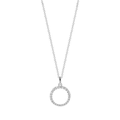 Xenox MIDNIGHT Halskette Silberfarben Zirkonia