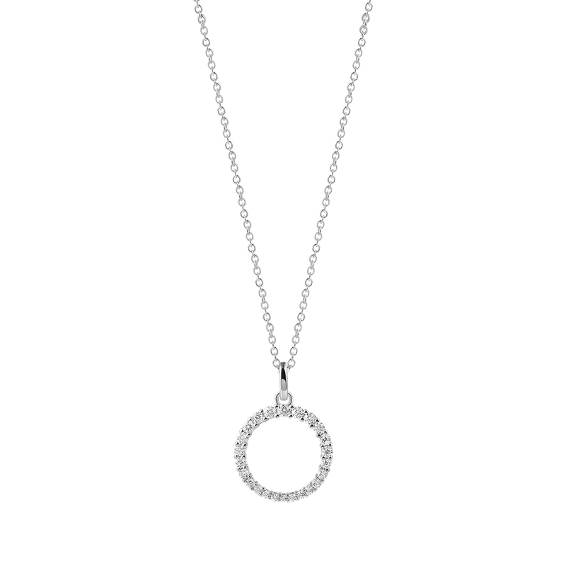 Xenox MIDNIGHT Halskette Silberfarben Zirkonia