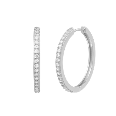 Xenox MODERN BASICS Creolen Zirkonia Silber