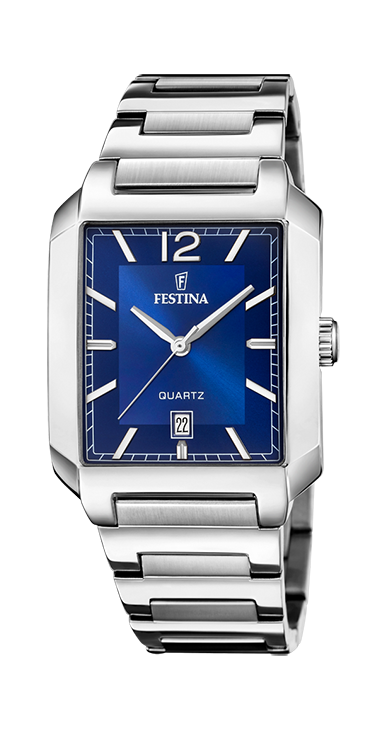Festina F20677/3 Herren Uhr ON THE SQUARE Edelstahl Blau
