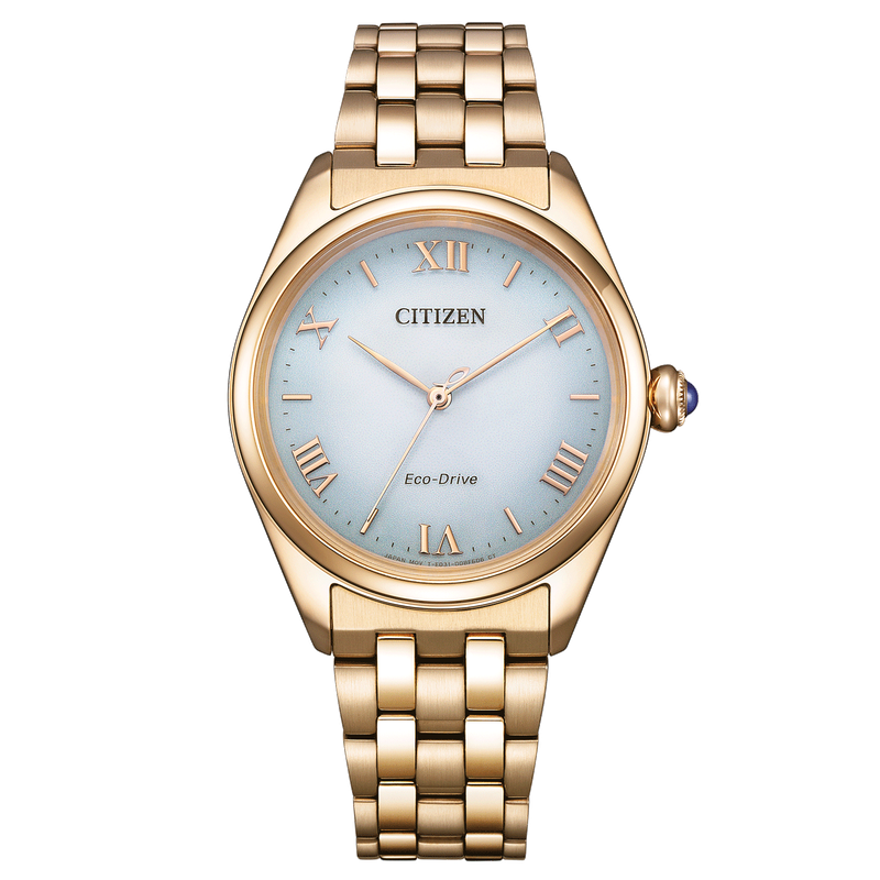Citizen L Damenuhr EM1143-81X Eco-Drive Roségold Grün
