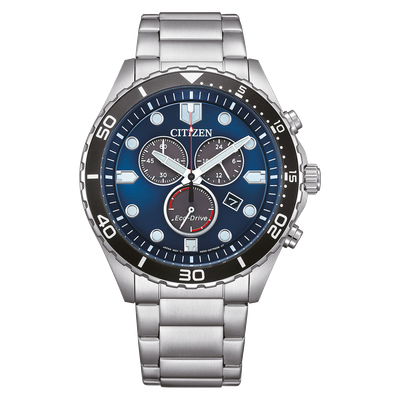 Citizen Herrenuhr Eco-Drive Analog Chronograph Blau