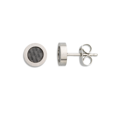 Xenox Herren Ohrstecker Edelstahl Carbon